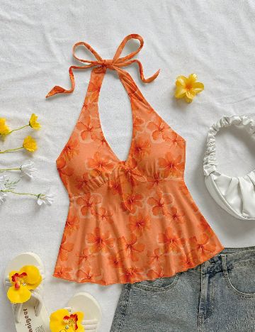 Top SHEIN, portocaliu