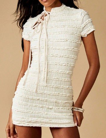 Rochie scurta Missguided, ecru