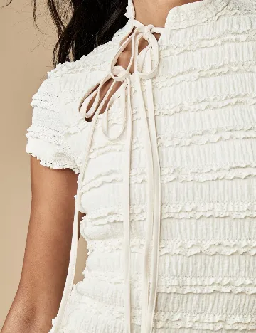 Rochie scurta Missguided, ecru