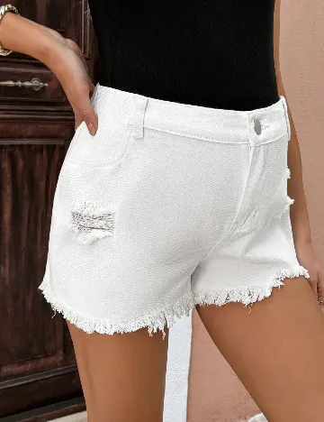 Pantaloni scurti SHEIN Maternity, alb