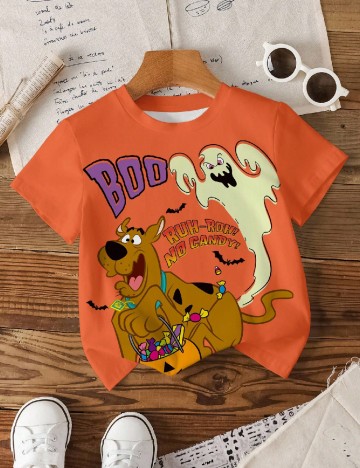 Tricou Shein Kids, portocaliu