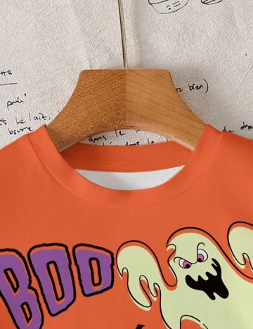 Tricou Shein Kids, portocaliu