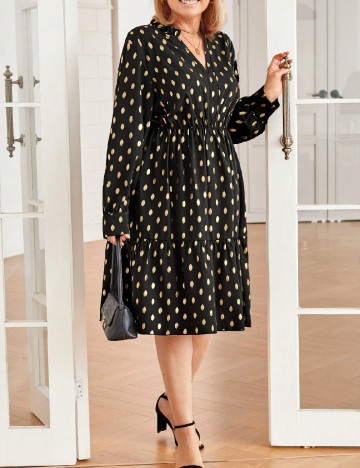 Rochie medie SHEIN CURVE, negru