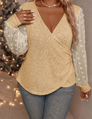 Bluza SHEIN CURVE, crem