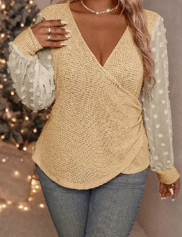 Bluza SHEIN CURVE, crem