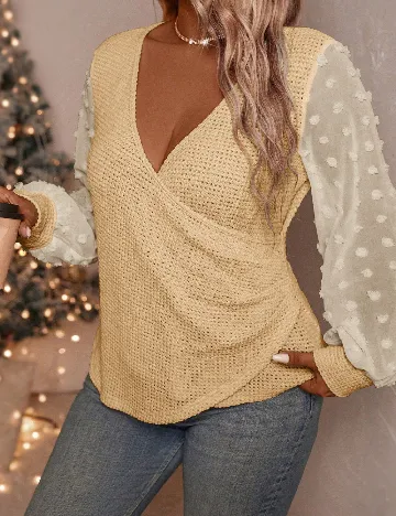 Bluza SHEIN CURVE, crem