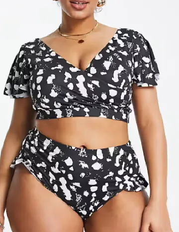 Chilot de  baie ASOS Curve, negru