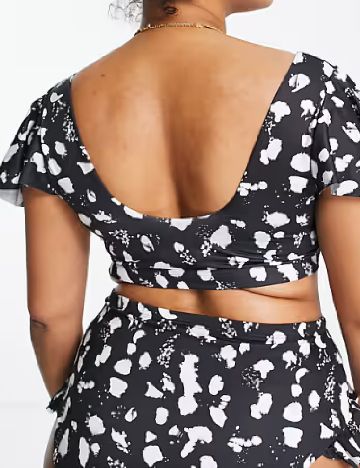 Chilot de  baie ASOS Curve, negru