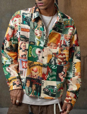 Camasa SHEIN, mix culori