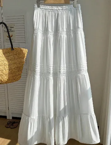 Fusta SHEIN CURVE, alb