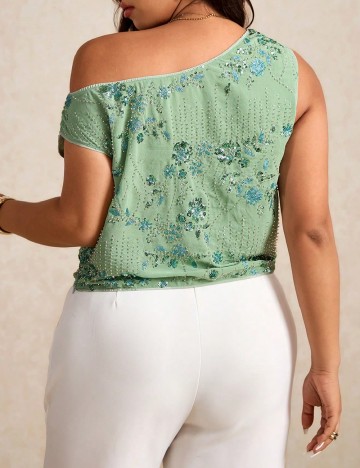 Bluza SHEIN CURVE, verde