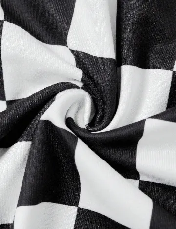 Rochie lunga SHEIN CURVE, alb/negru