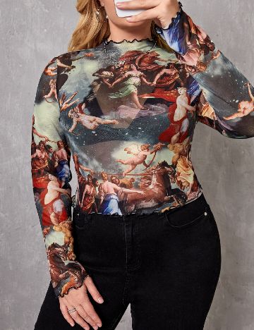 Bluza SHEIN CURVE, mix culori