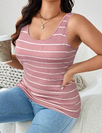 Maiou SHEIN CURVE, roz/alb