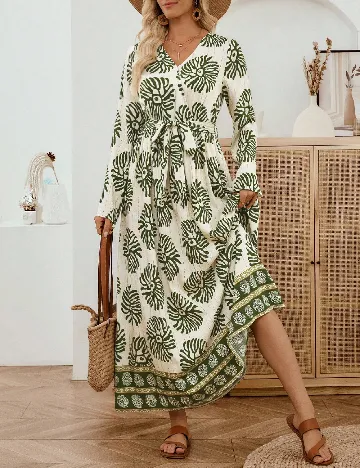 Rochie lunga Emery Rose, verde