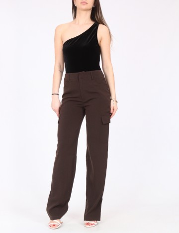 Pantaloni COLLUSION, maro