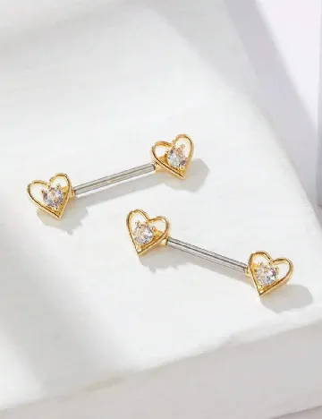 Set piercing-uri 2 bucati SHEIN, auriu/argintiu