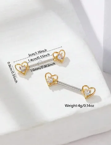 Set piercing-uri 2 bucati SHEIN, auriu/argintiu