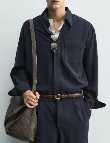 Camasa Zara, bleumarin