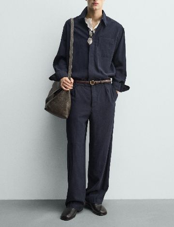 Camasa Zara, bleumarin