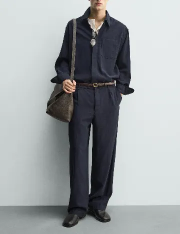 Camasa Zara, bleumarin