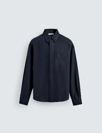 Camasa Zara, bleumarin