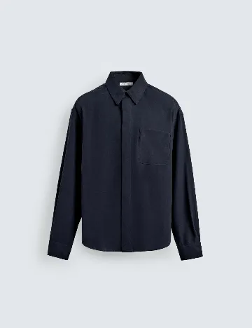 Camasa Zara, bleumarin