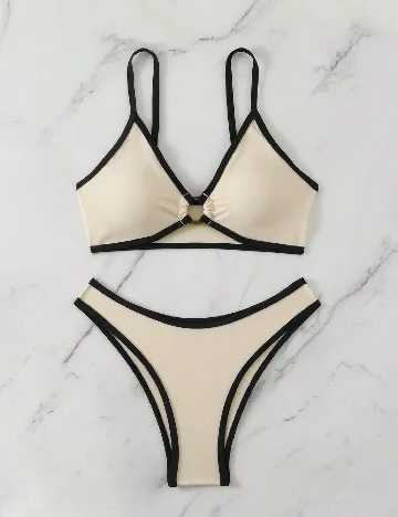 Costum de baie SHEIN, crem