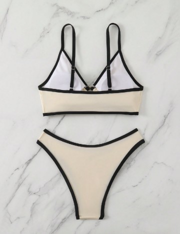 Costum de baie SHEIN, crem