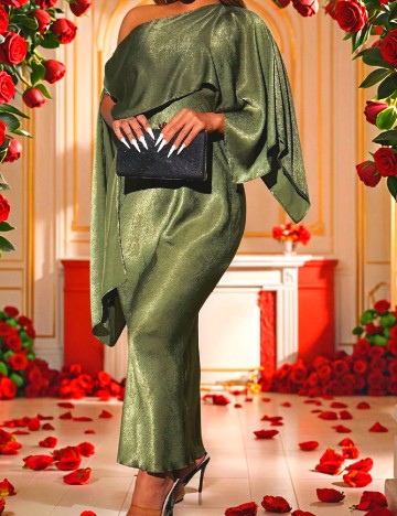 Rochie lunga SHEIN, verde