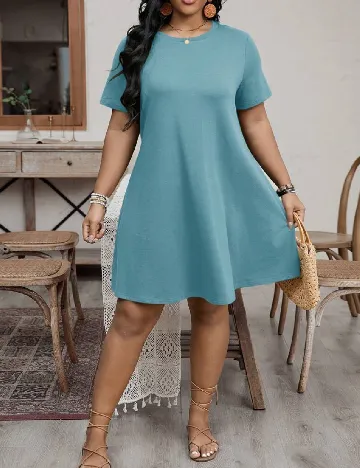 Rochie scurta SHEIN CURVE, albastru