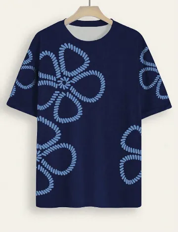 Tricou SHEIN CURVE, bleumarin