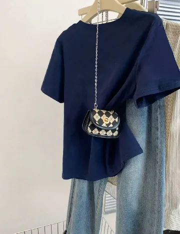 Tricou SHEIN CURVE, bleumarin