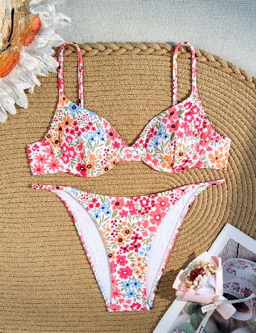 Costum de baie SHEIN, floral print