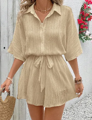 Salopeta SHEIN, crem