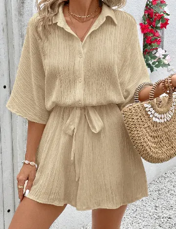 Salopeta SHEIN, crem