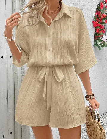 Salopeta SHEIN, crem