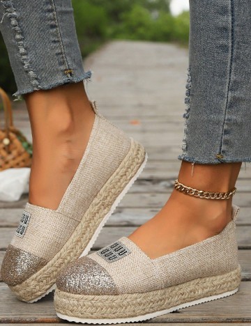 Espadrile SHEIN, crem