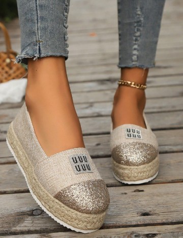 Espadrile SHEIN, crem