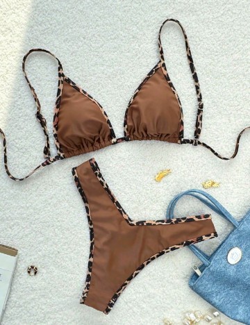 Costum de baie SHEIN, maro