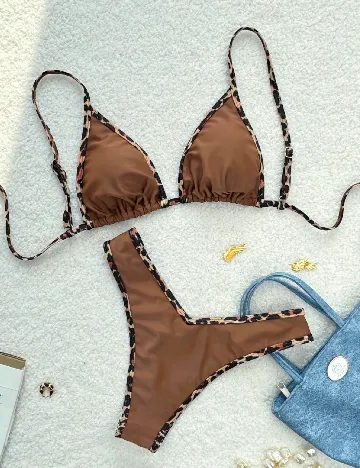 Costum de baie SHEIN, maro