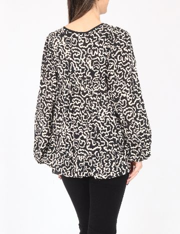 Bluza River Island, negru/crem