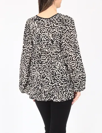 Bluza River Island, negru/crem