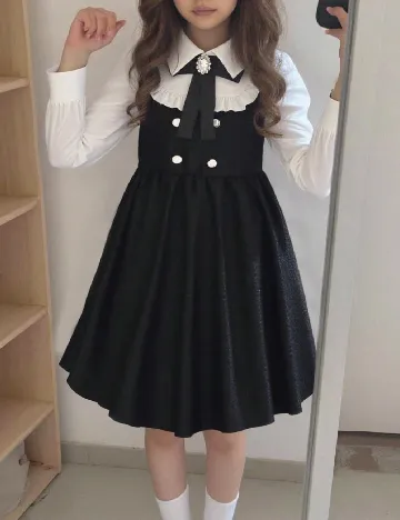 Rochie Shein Kids, alb/negru