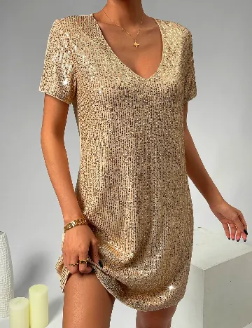 Rochie scurta SHEIN, crem