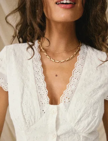 Rochie scurta Aralina, alb