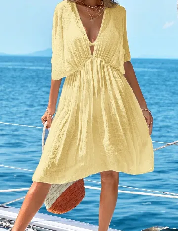 Rochie de plaja SHEIN, galben