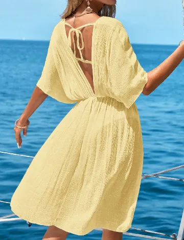 Rochie de plaja SHEIN, galben