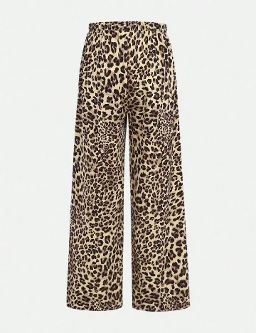 Set pantaloni 2 perechi Shein Kids, negru/animal print