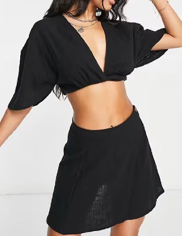 Fusta de plaja ASOS, negru